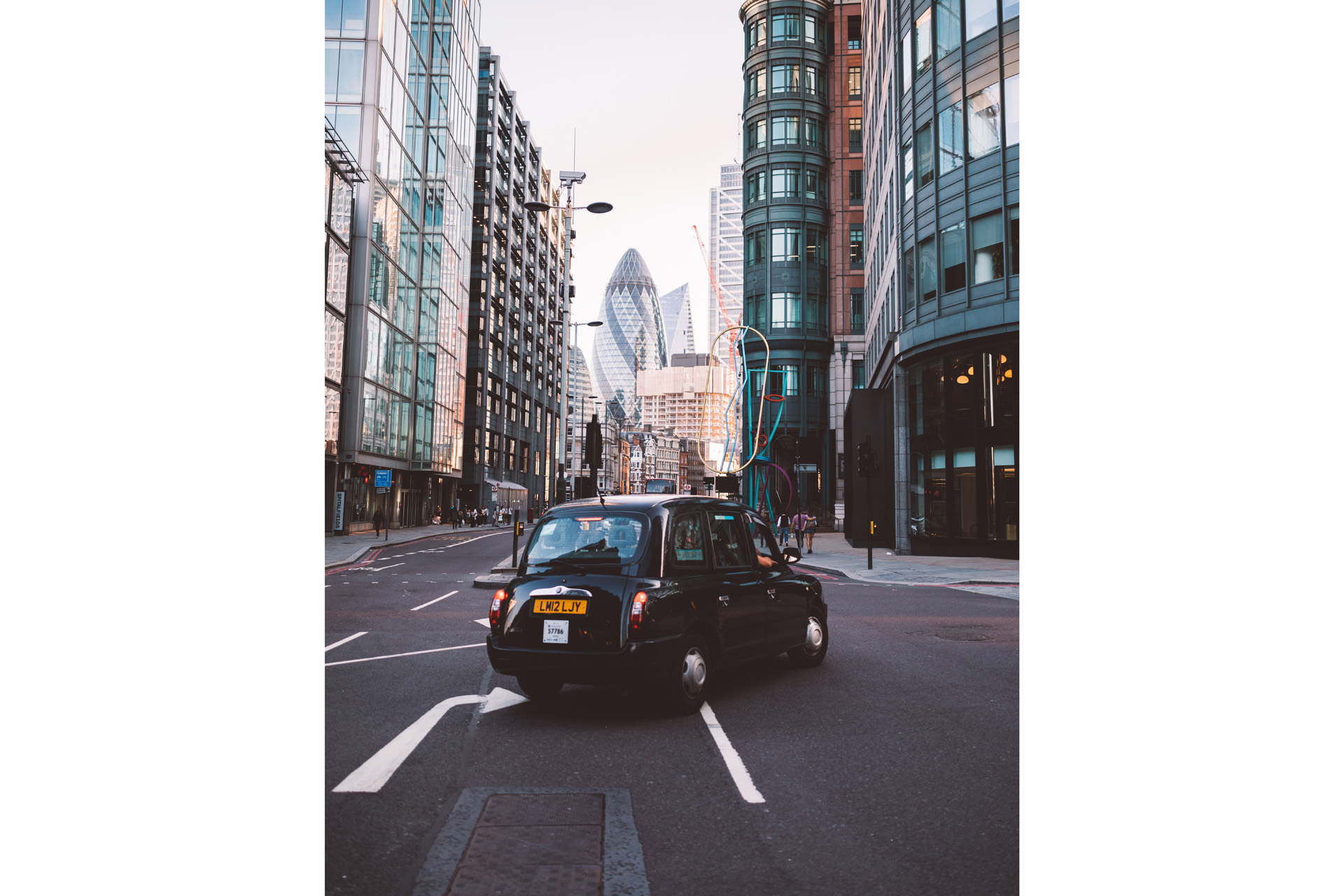 a black cab on a London street