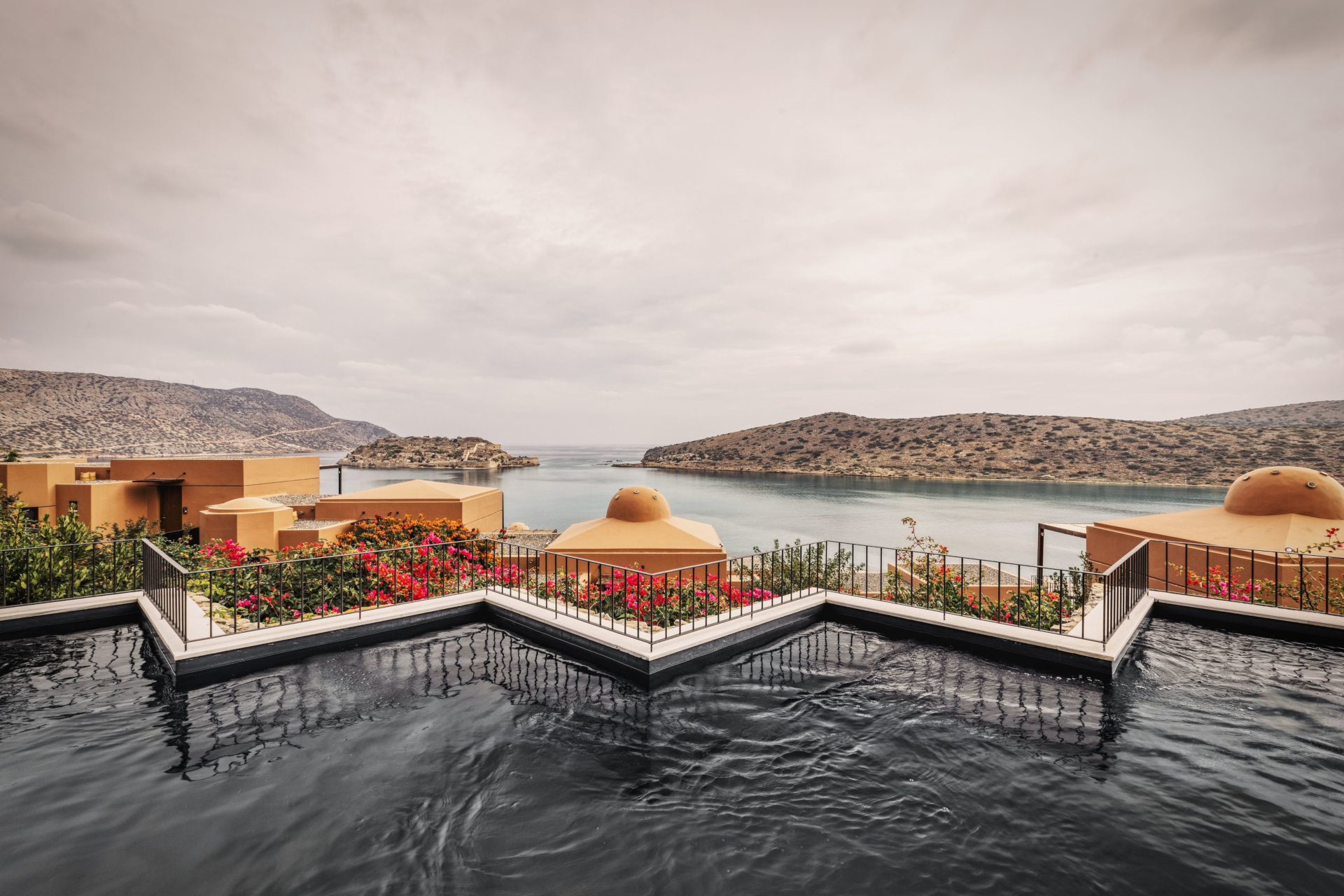 View from the pool over the sea