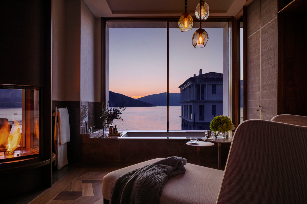 One&Only Montenegro bathroom view of sea