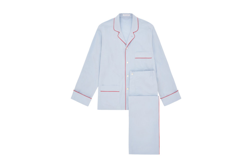 Olivia Von Halle Laurent Cerulean Silk Habotai Pyjama Set