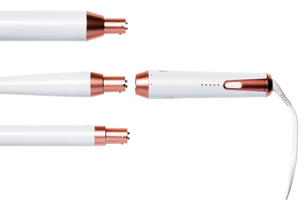 3 piece white and bronze curling tip T3 Whirl Trio Cconvertible Styling Wand