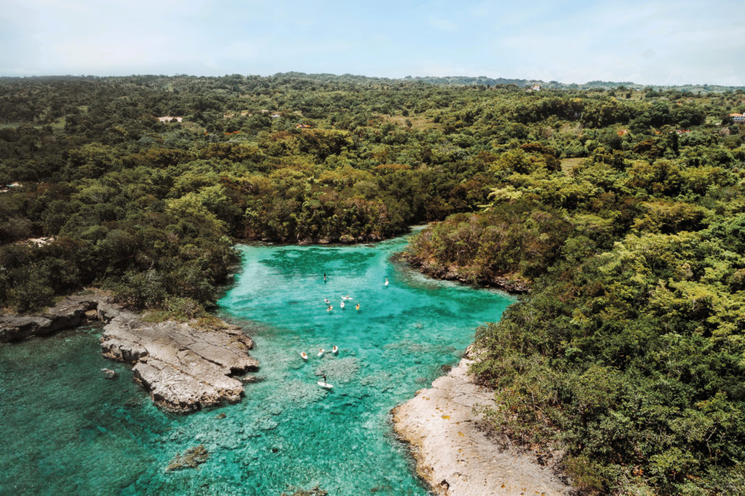 Stand Up Paddleboarders, north coast of the Dominican Republic
