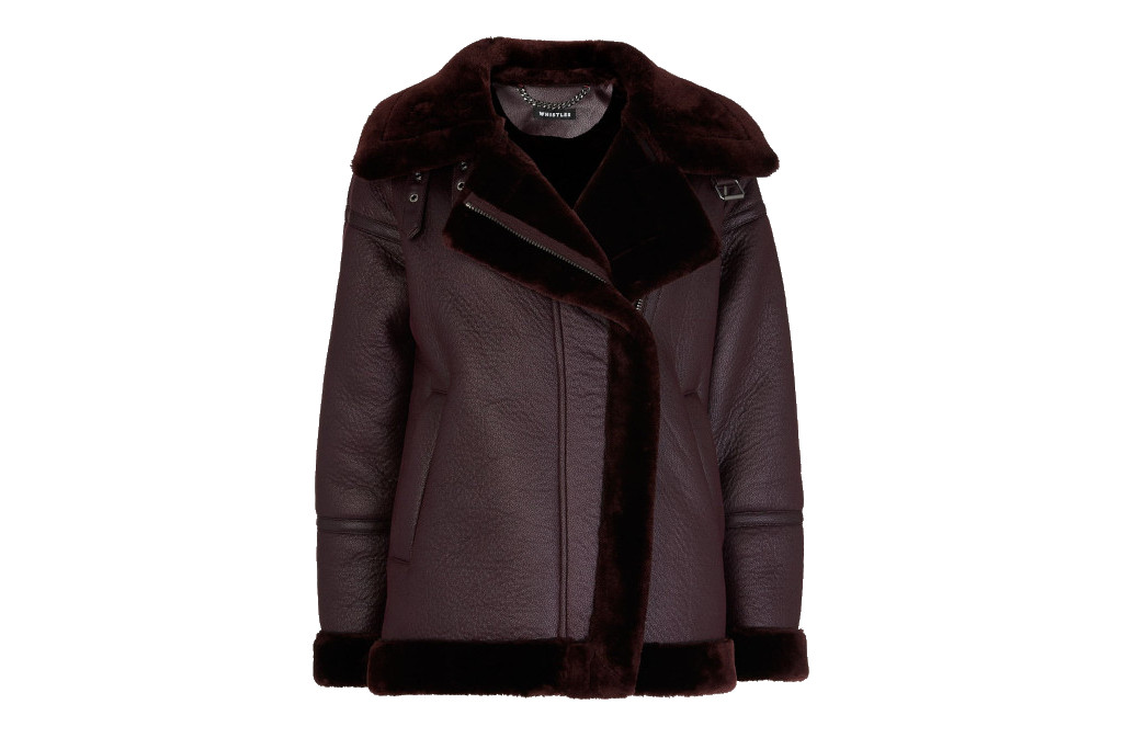 Brown faux fur coat