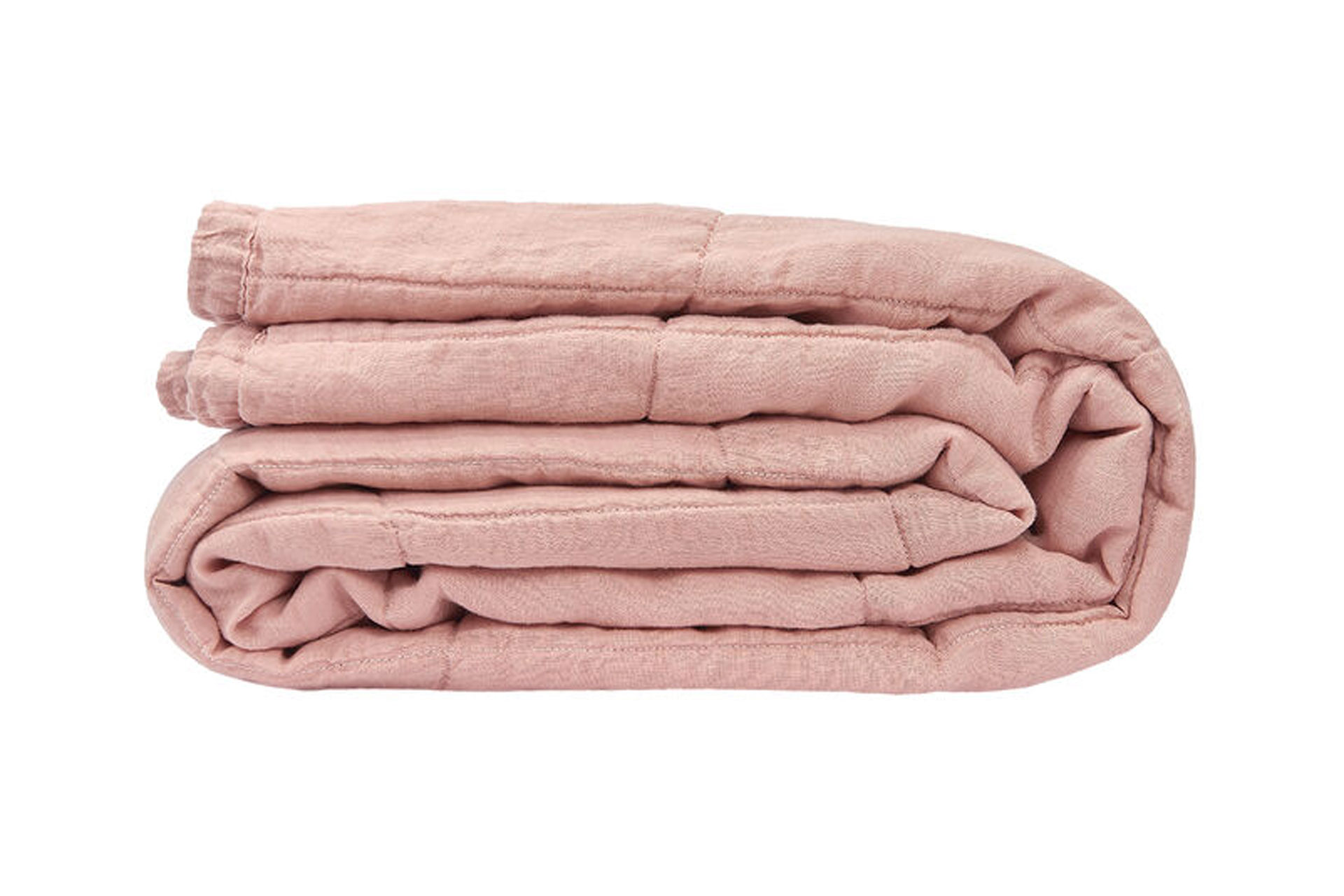 Lazy Quilt Throw in Pottery Pink