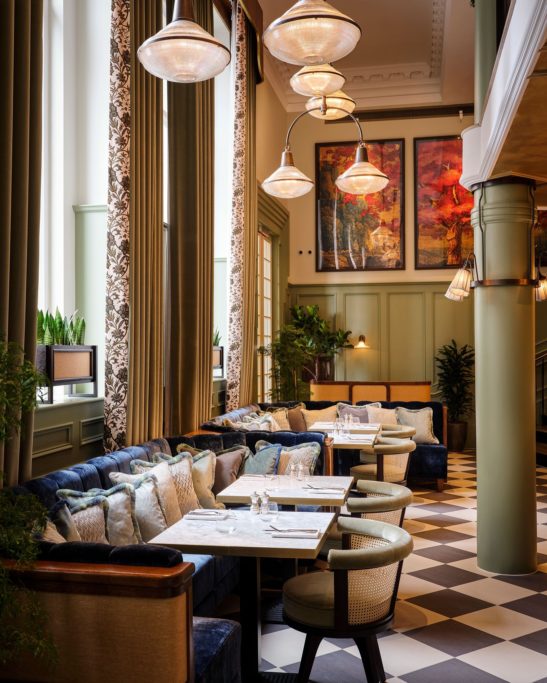 interior of pavilion in the dining area
