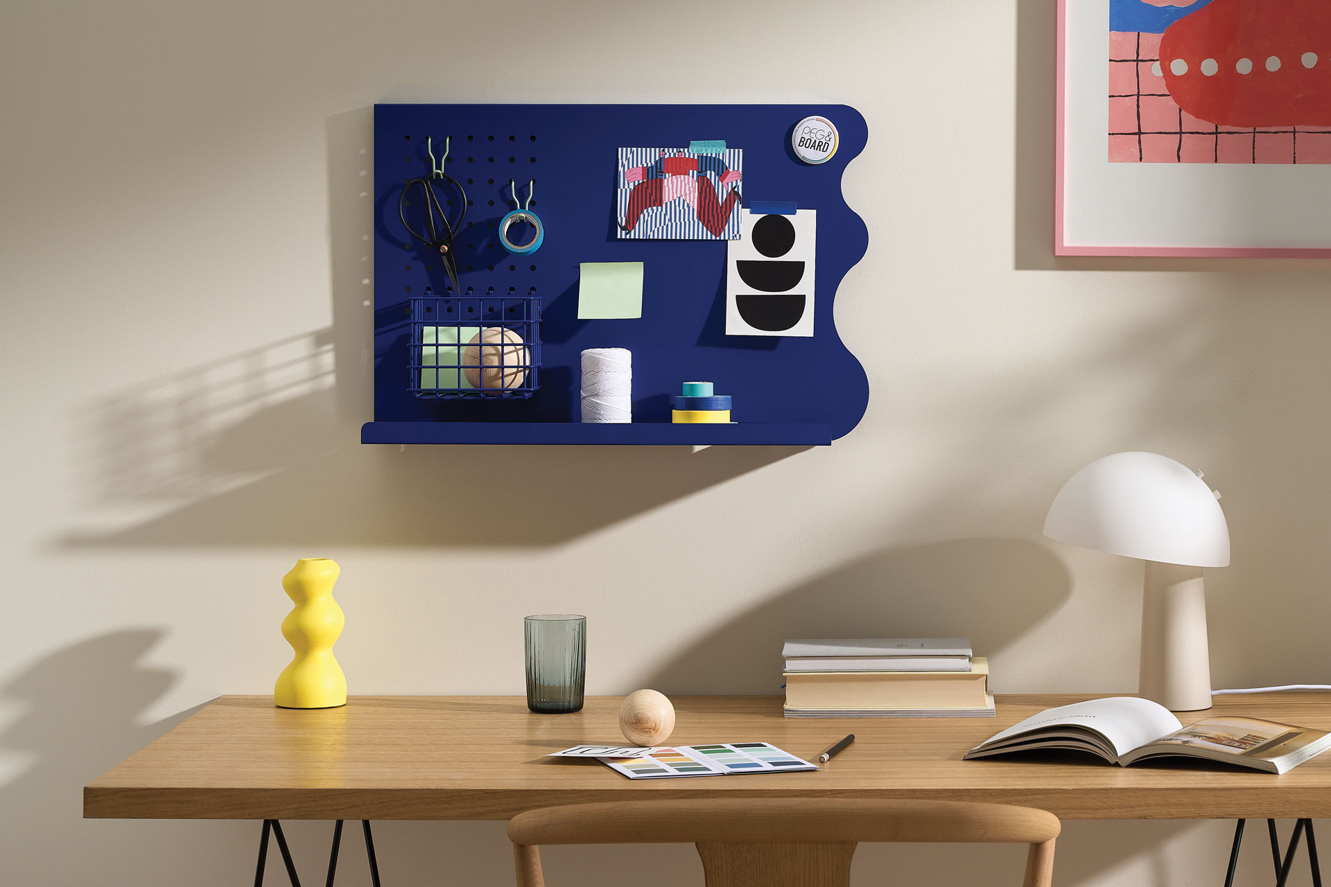 The Memo Board Landscape, Cobalt Blue Designed by Peg & Board, £80