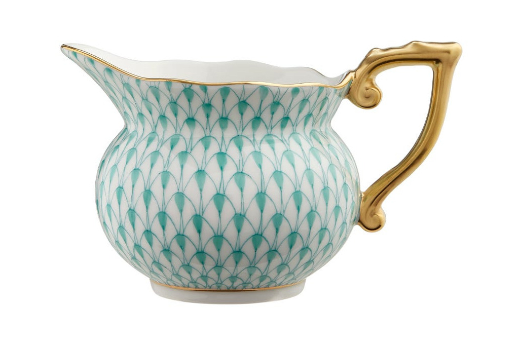 Fortnum & Mason Herend Fish Scale Creamer, Eau de Nil