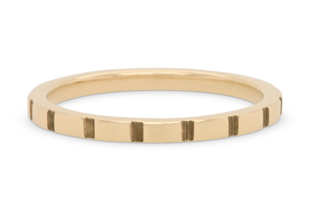 Valerie Madison 2mm Bar Textured Wedding Band