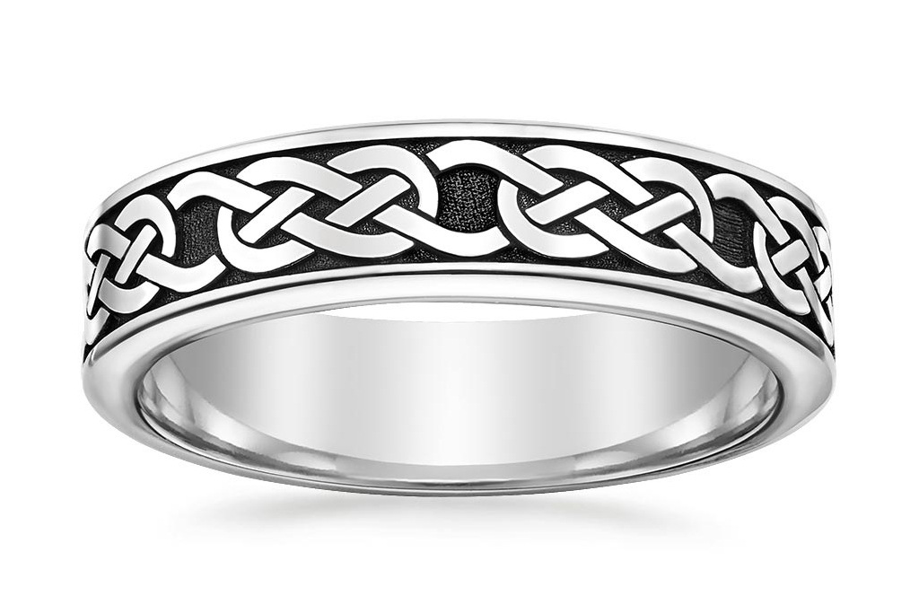 Brilliant Earth Black Rhodium Celtic Eternity Knot Wedding Ring