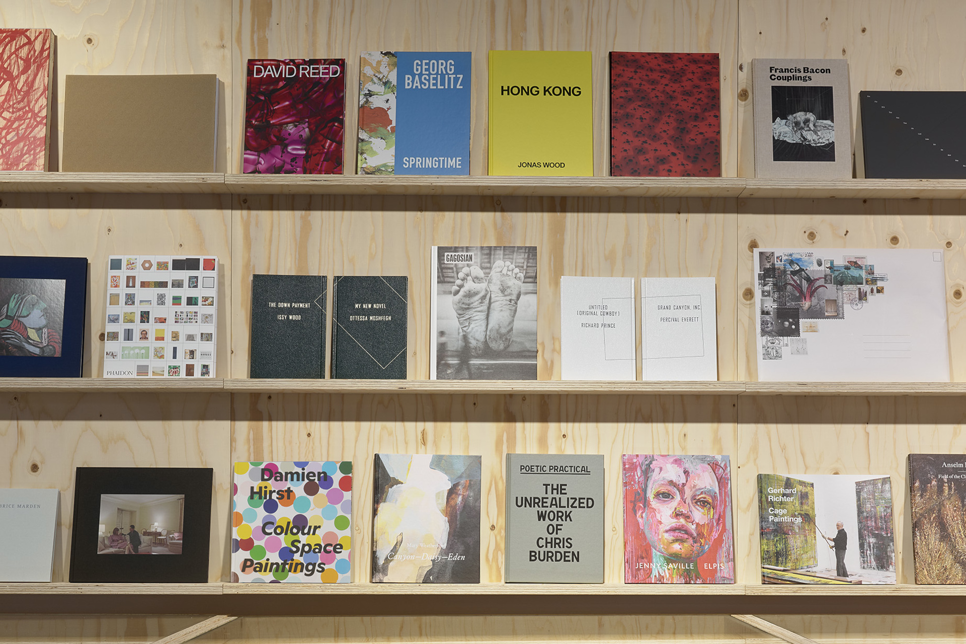 Shop shelves filled with art books