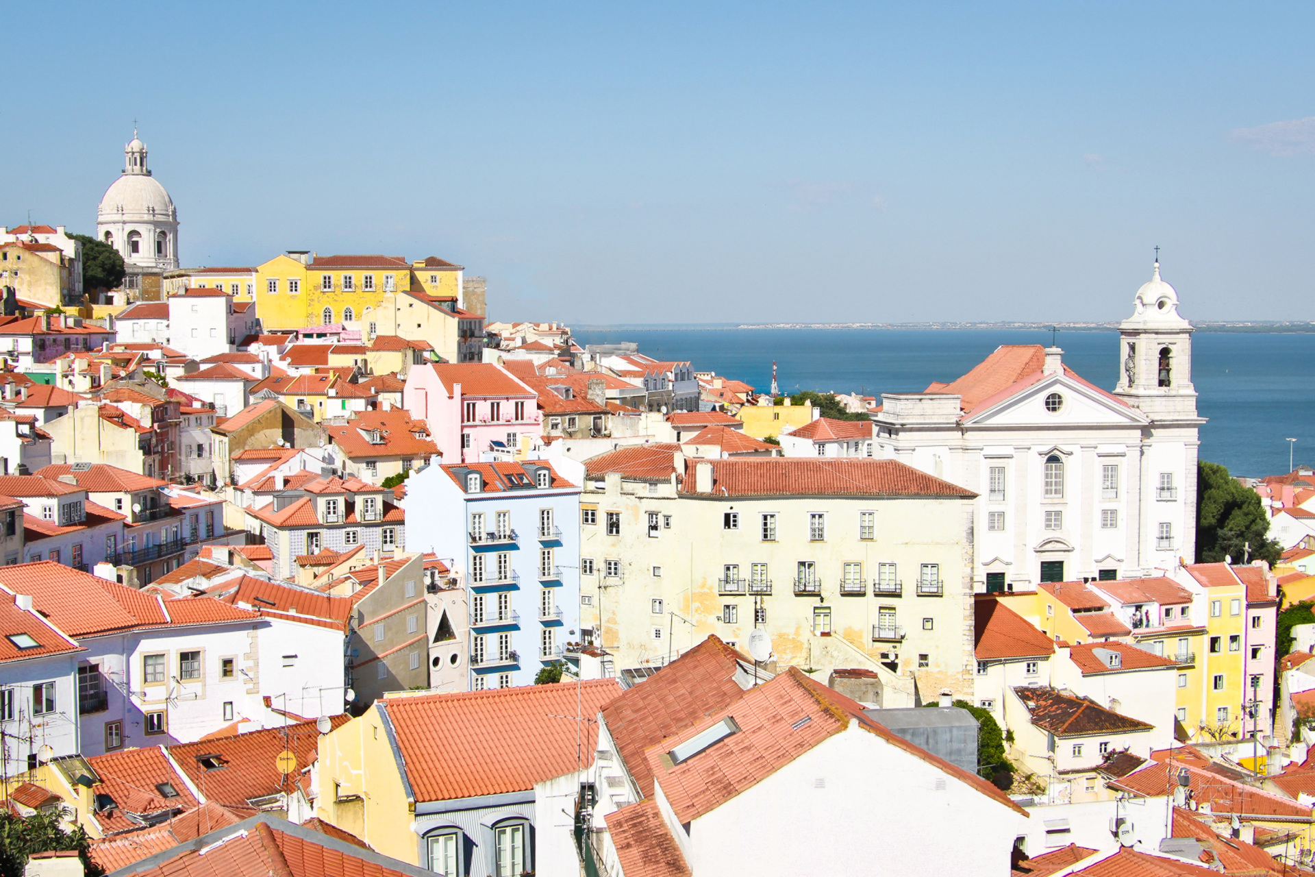 View over houses in Lisbon