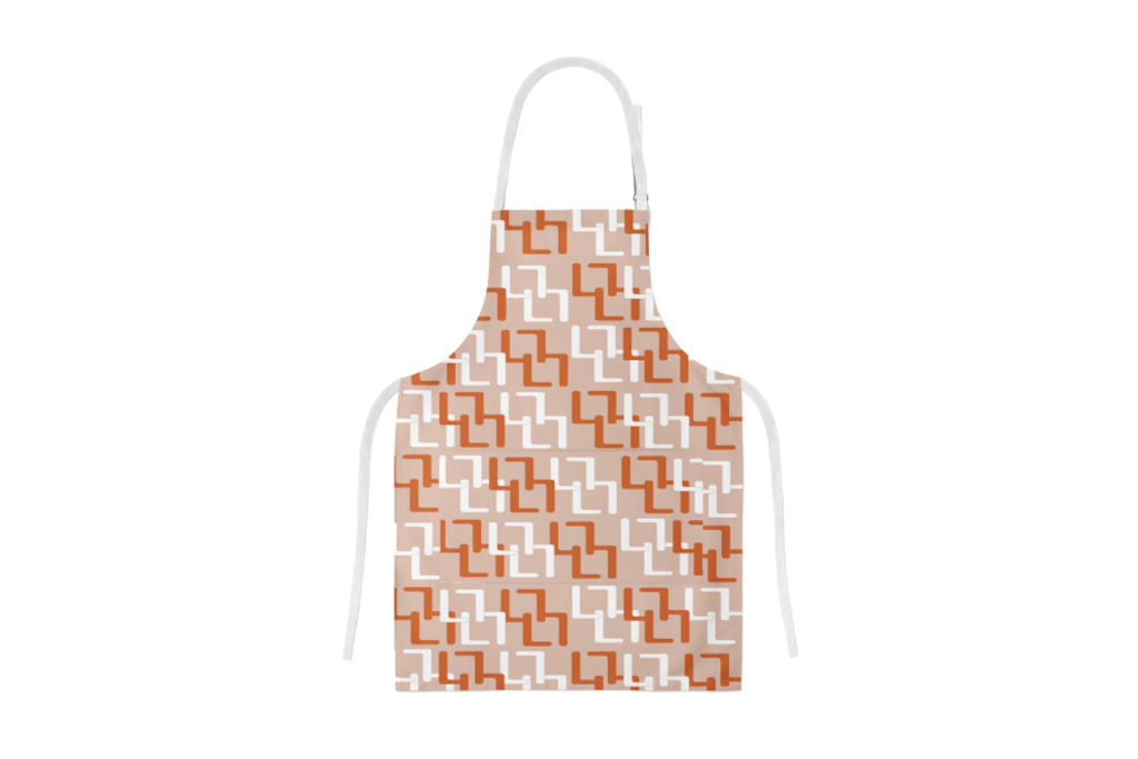 Apricot Pink Printed Apron