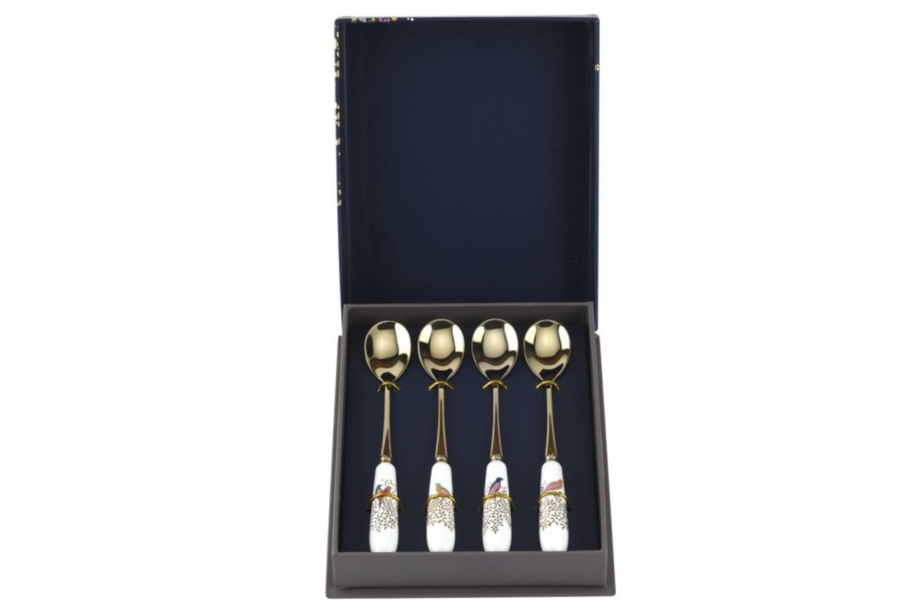 Sara Miller London Portmeirion Chelsea Tea Spoons Set of 4