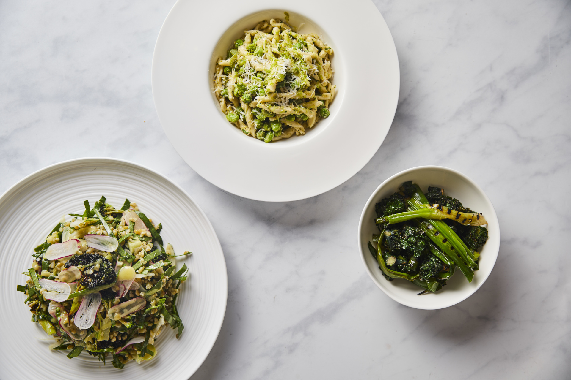 Vegetable dishes at Design Restaurant by Social Pantry