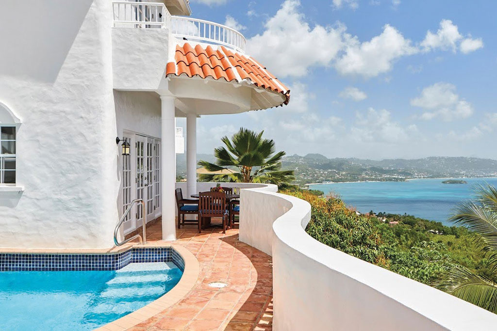 A pool overlooking the sea