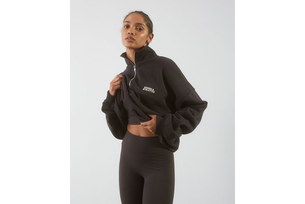 Adanola Oversized Funnel Neck Zip Sweatshirt