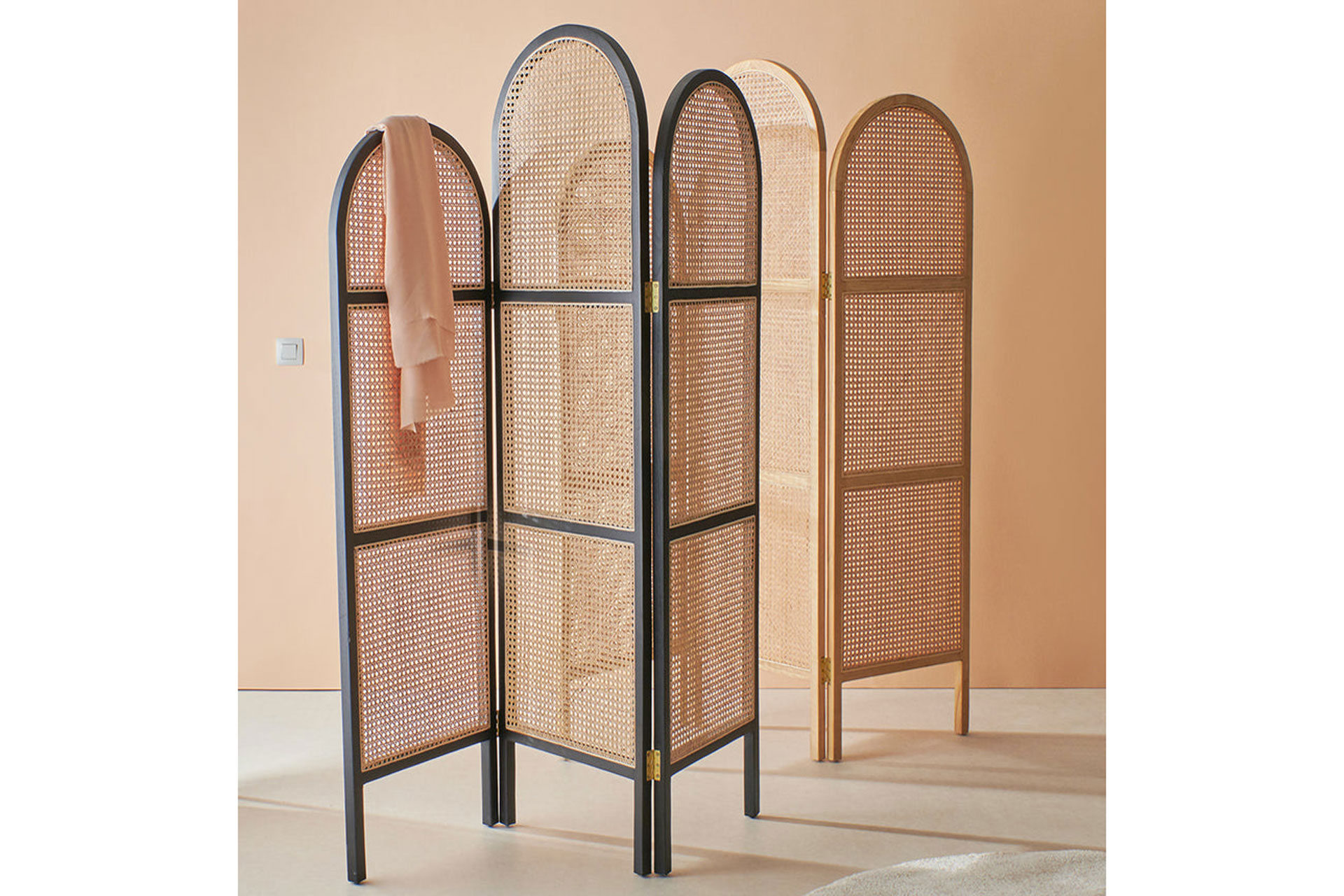 Webbing Room Divider in Black