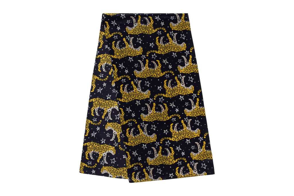 Belle-Modelle Golden Wildcat Silk Scarf
