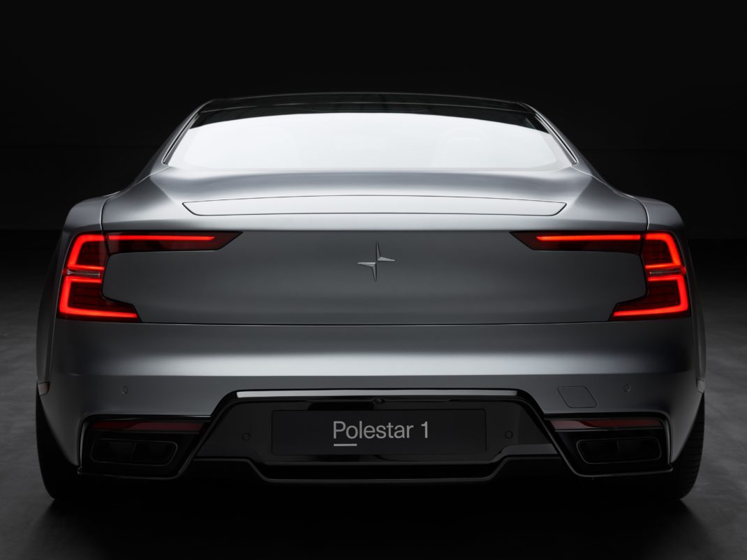 Rear view of the Polestar 1