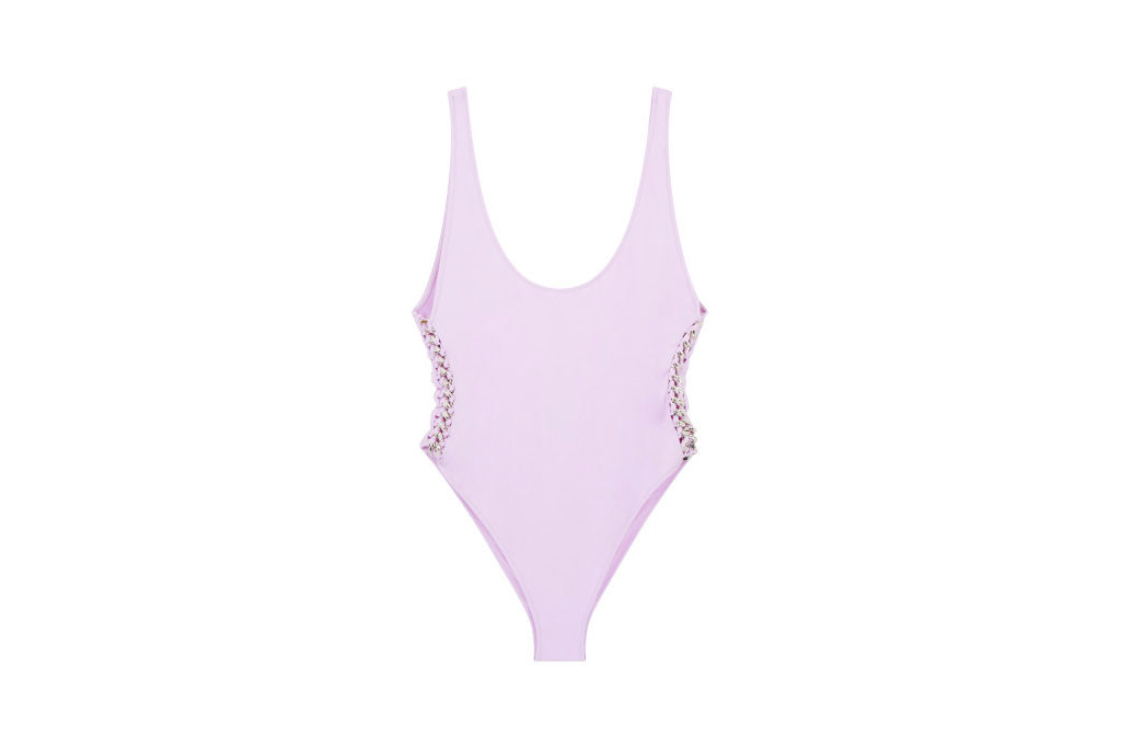 Purple one piece swimsuit