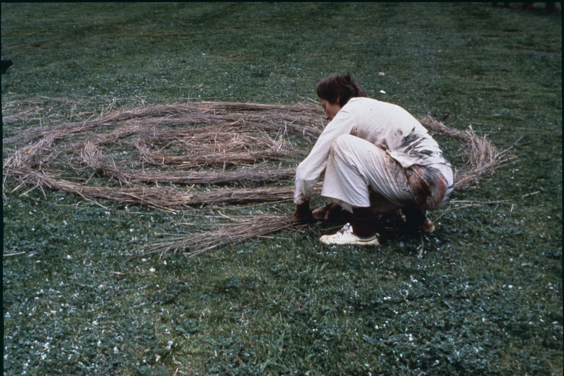 Bonita Ely 'Jabiluka UO₂', 1979. Single-channel digital video transferred from analogue video, colour, sound. Camera: Andrew Scollo. Performers: Bonita Ely with Charles Green & William Winford