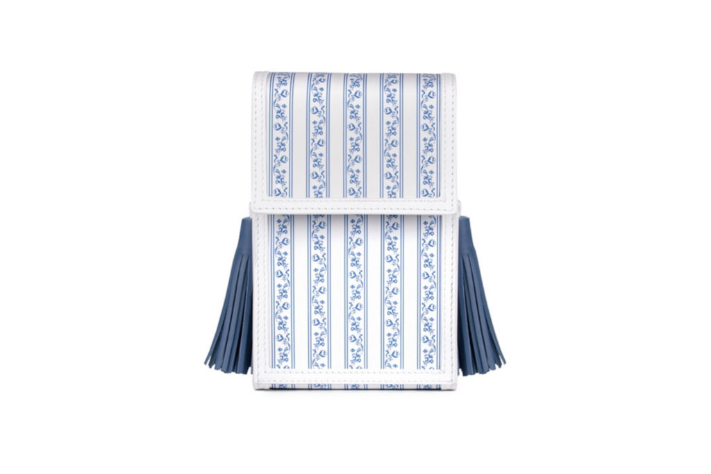 Marina Raphael x Caroline Constas Cabana Bag in White Printed Napa