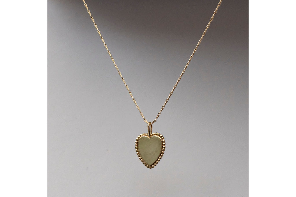 Lucia Hall Jewellery Gold Engravable Heart Charm Necklace