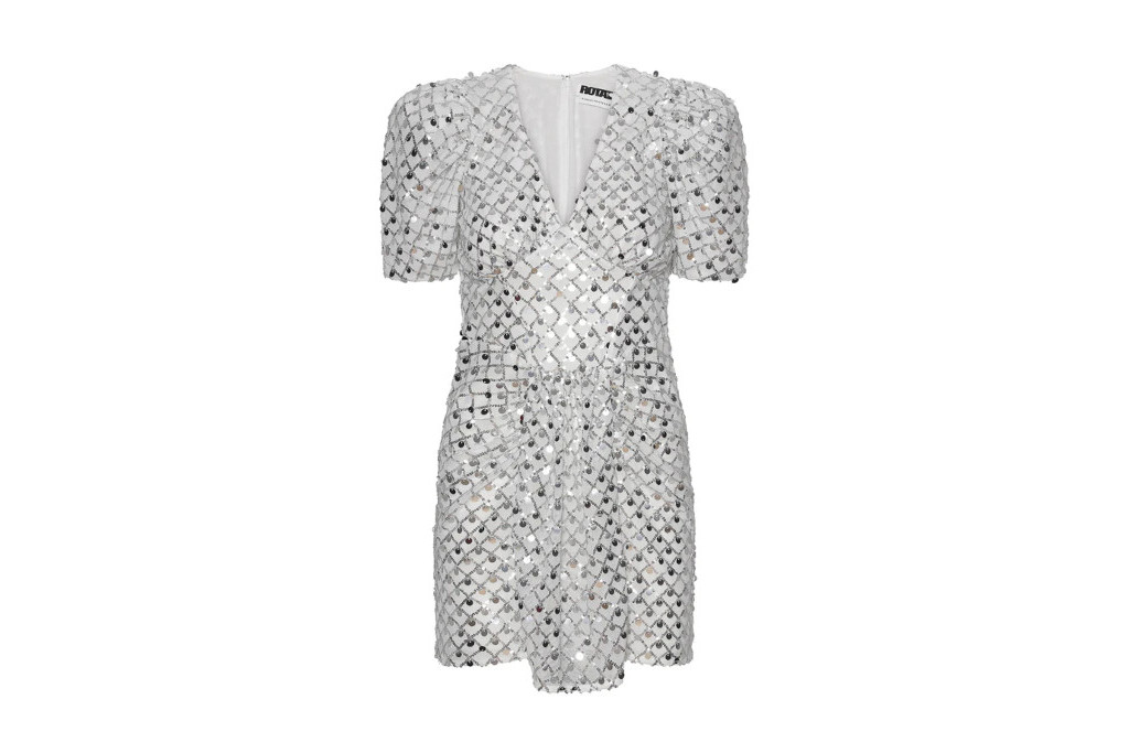 Silver mini dress