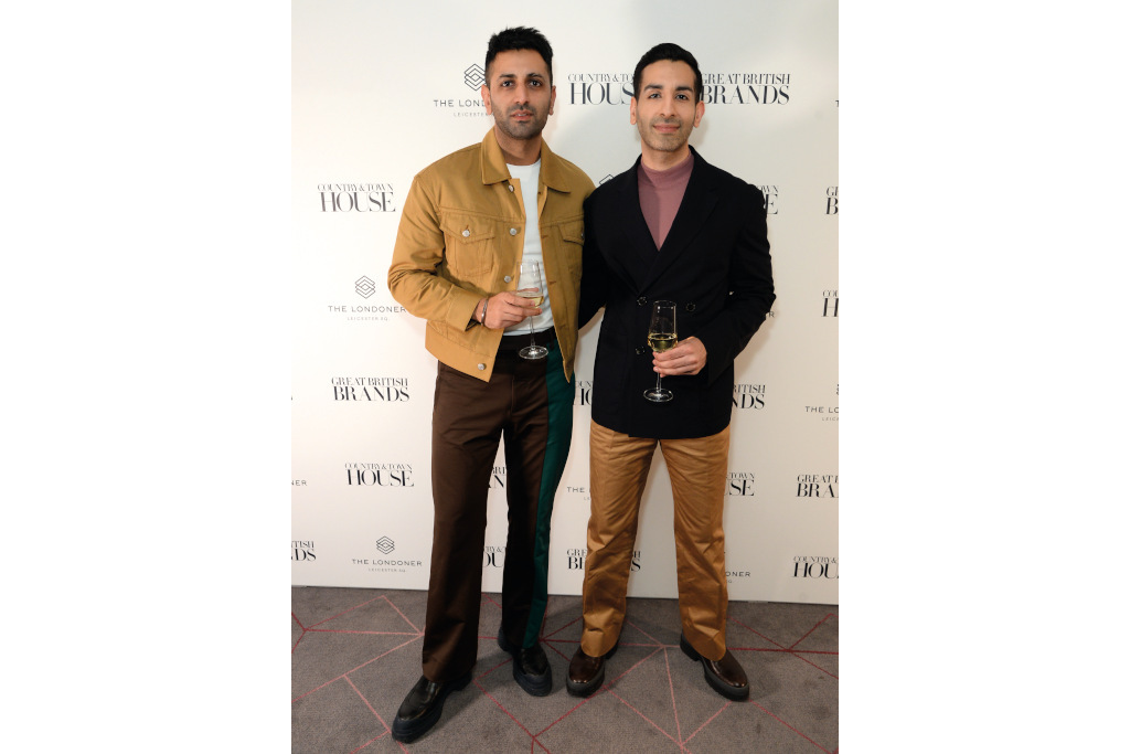 Sukhi Bains and Jamie Gill at great british brands party