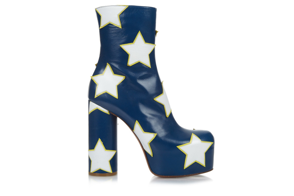 Blue boots with white stars