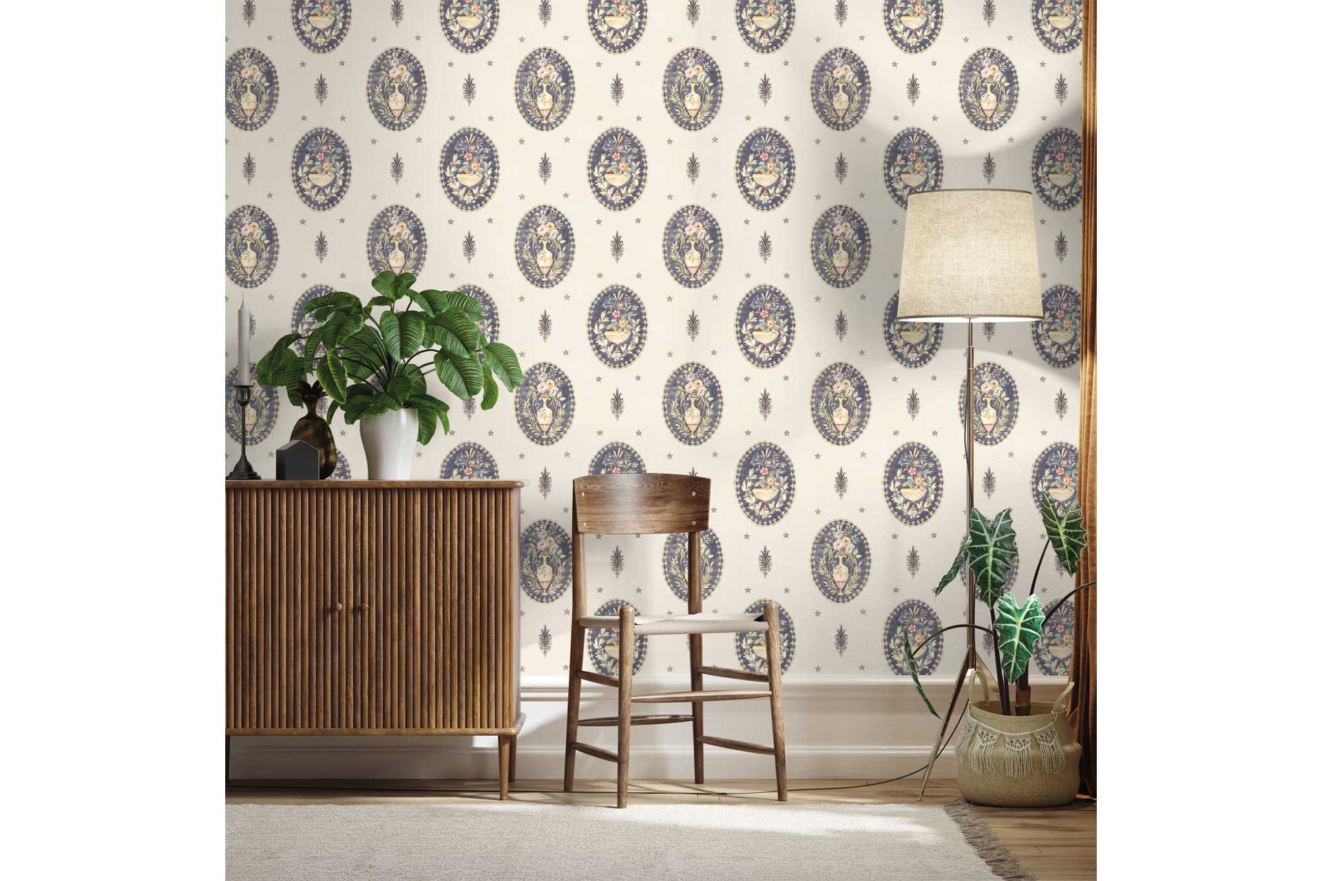 Woodchip & Magnolia wallpaper