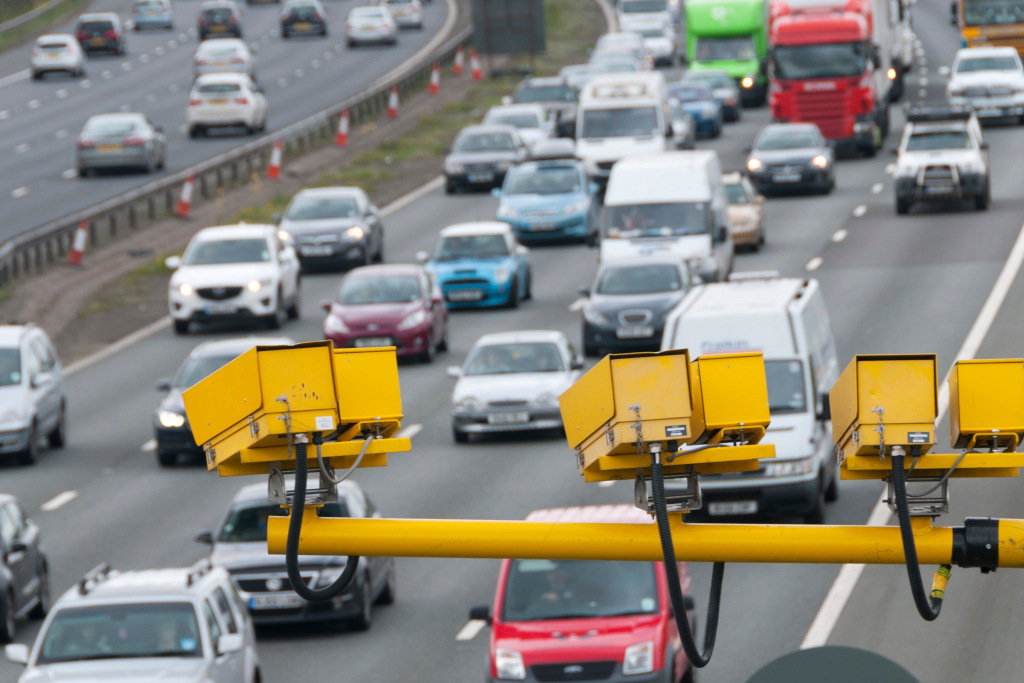 cars on motorway