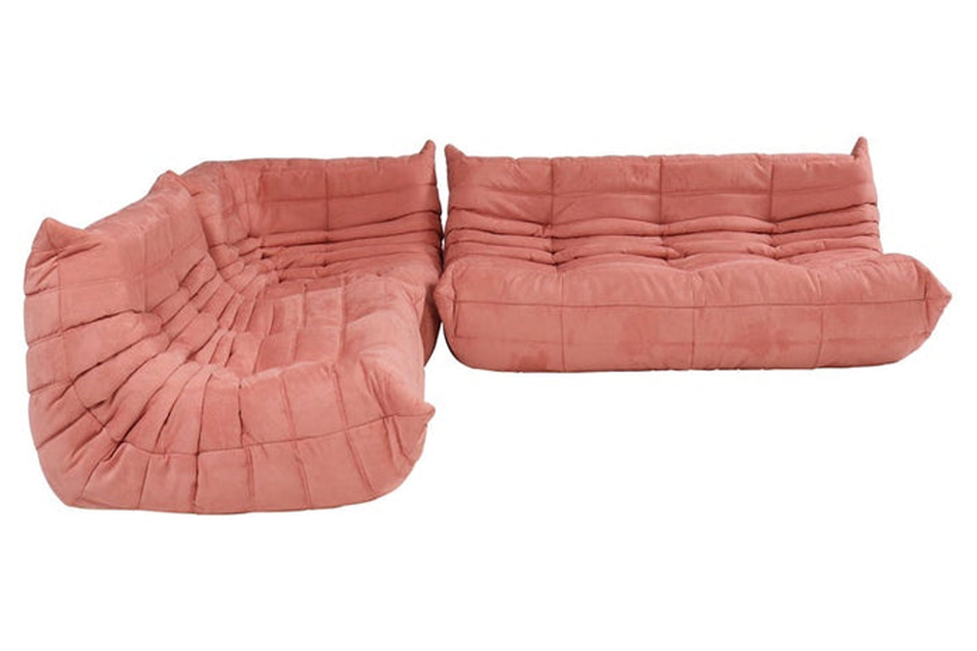 Rehaus LIGNE ROSET BY MICHEL DUCAROY TOGO PINK MODULAR SOFA, SET OF 3
