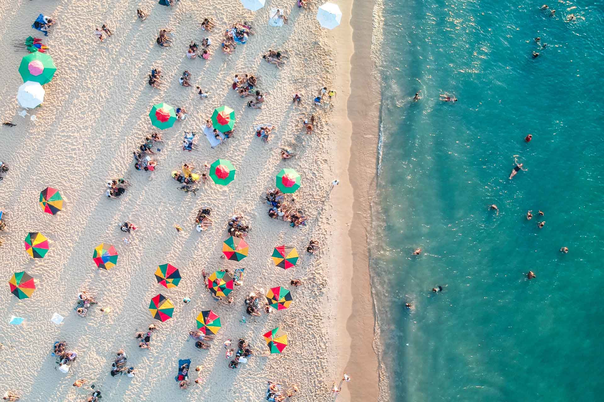 crowded beach