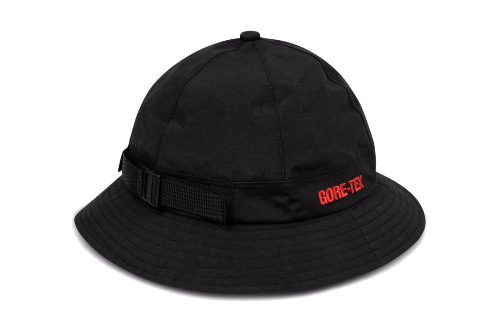 Black hat with red embroidery