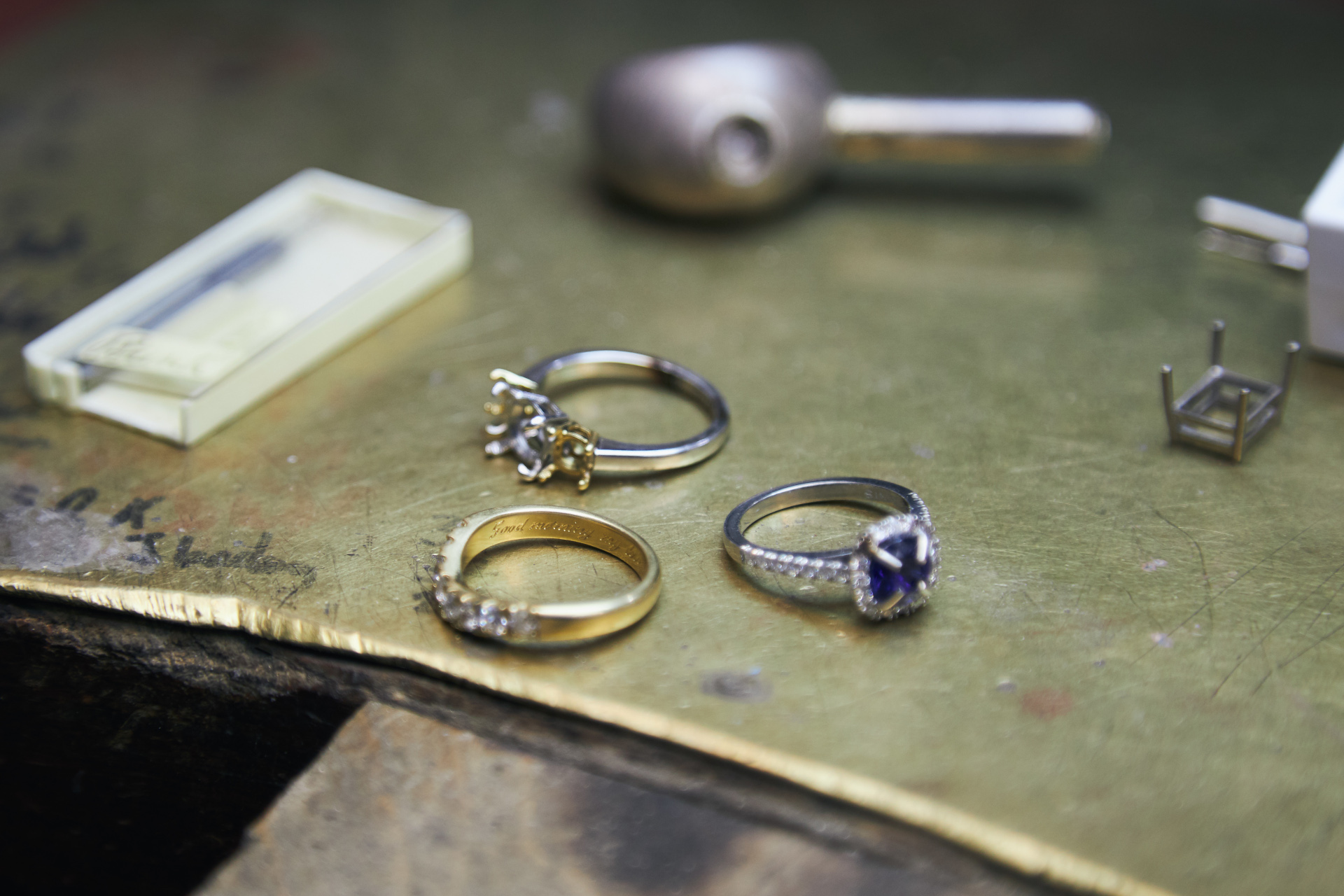 Rings on work bench