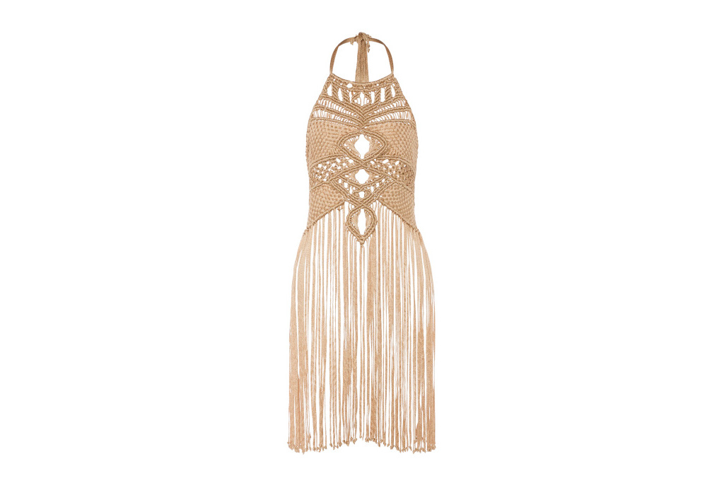 Woven fringe top