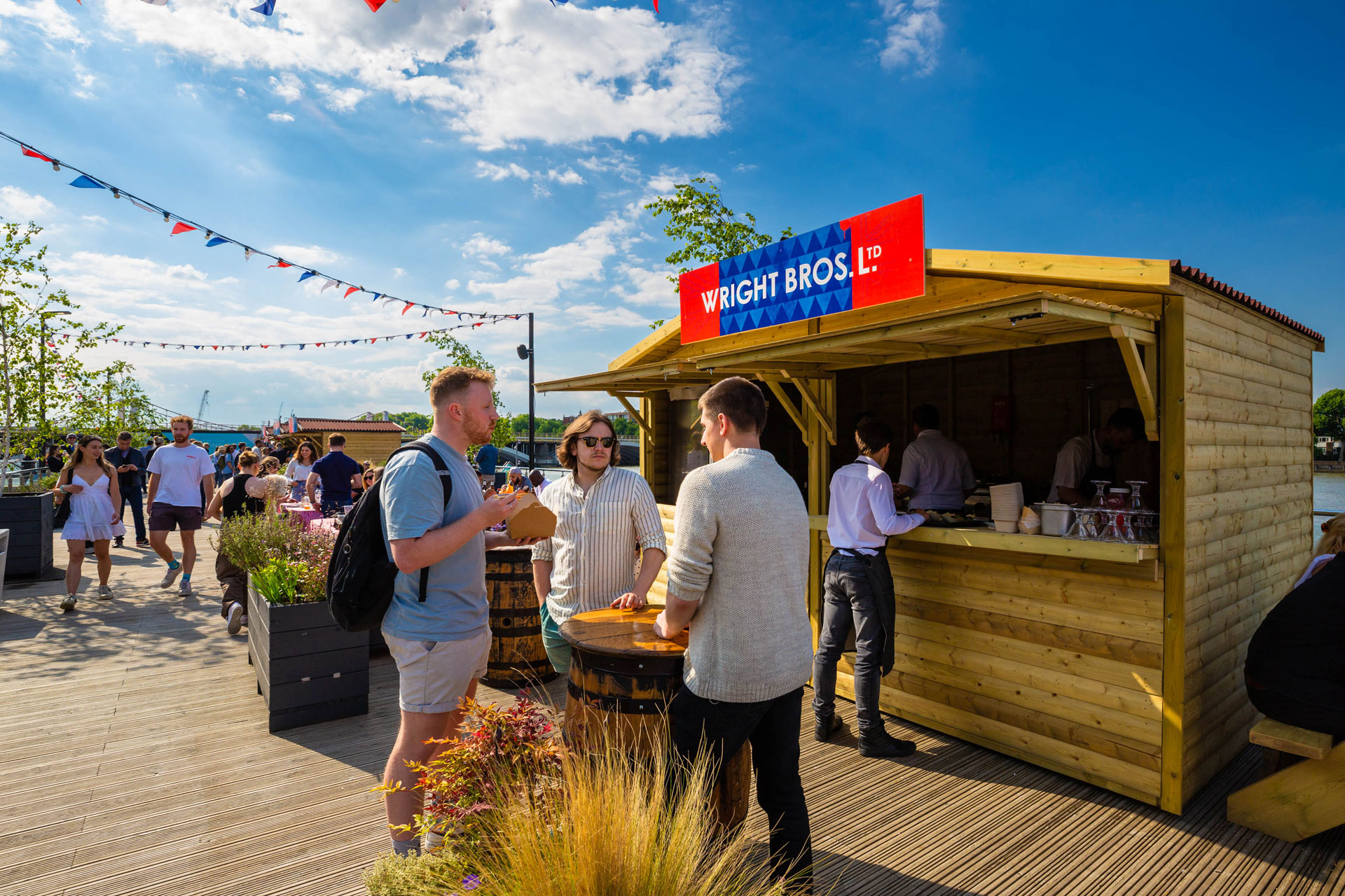 Pop-up food bar at Battersea Power Station