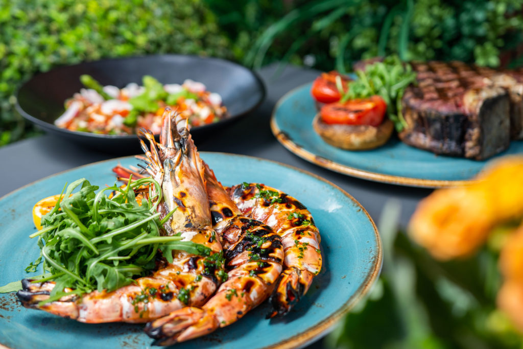 Food at Sloane Club Roof Terrace
