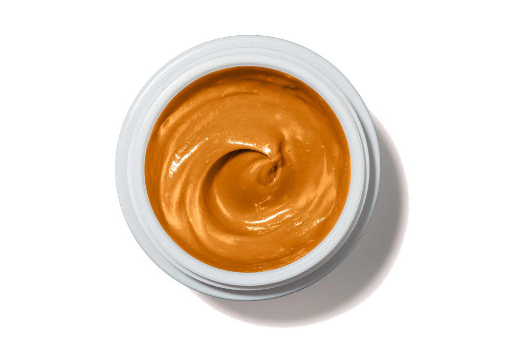 Tub with orange cream inside
