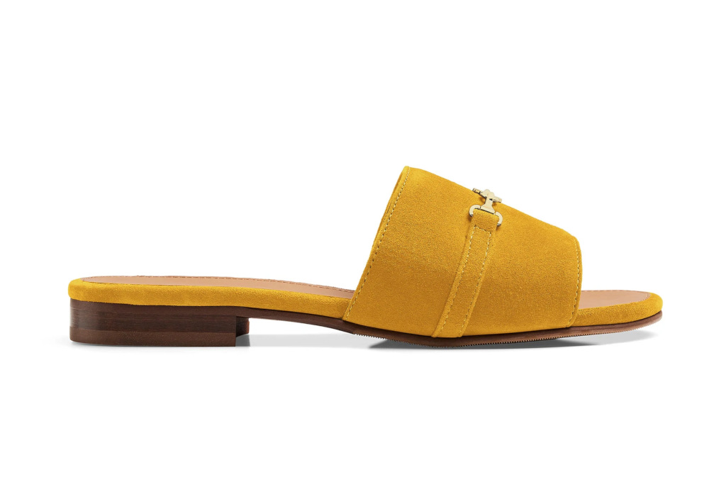 Yellow suede sandal