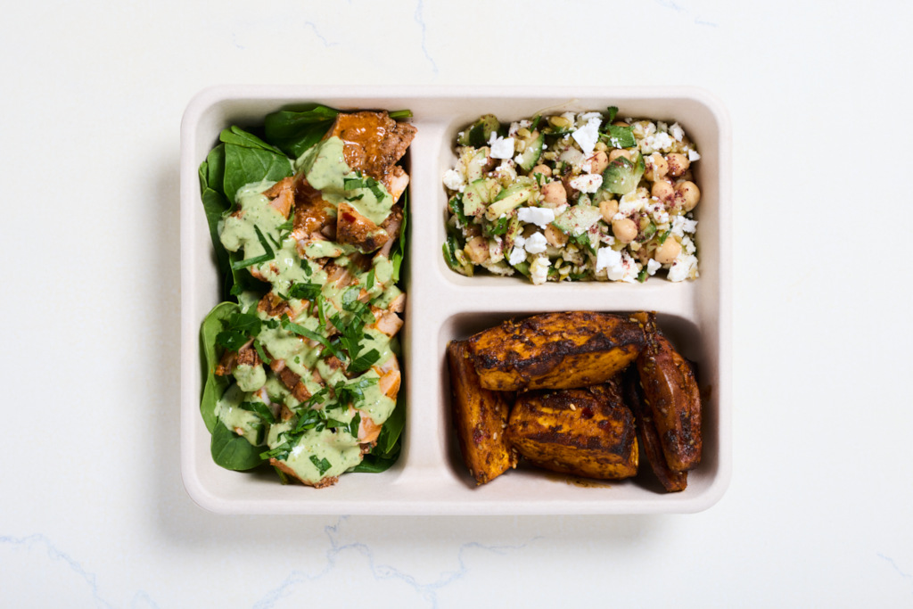 A salad box at Farmer J