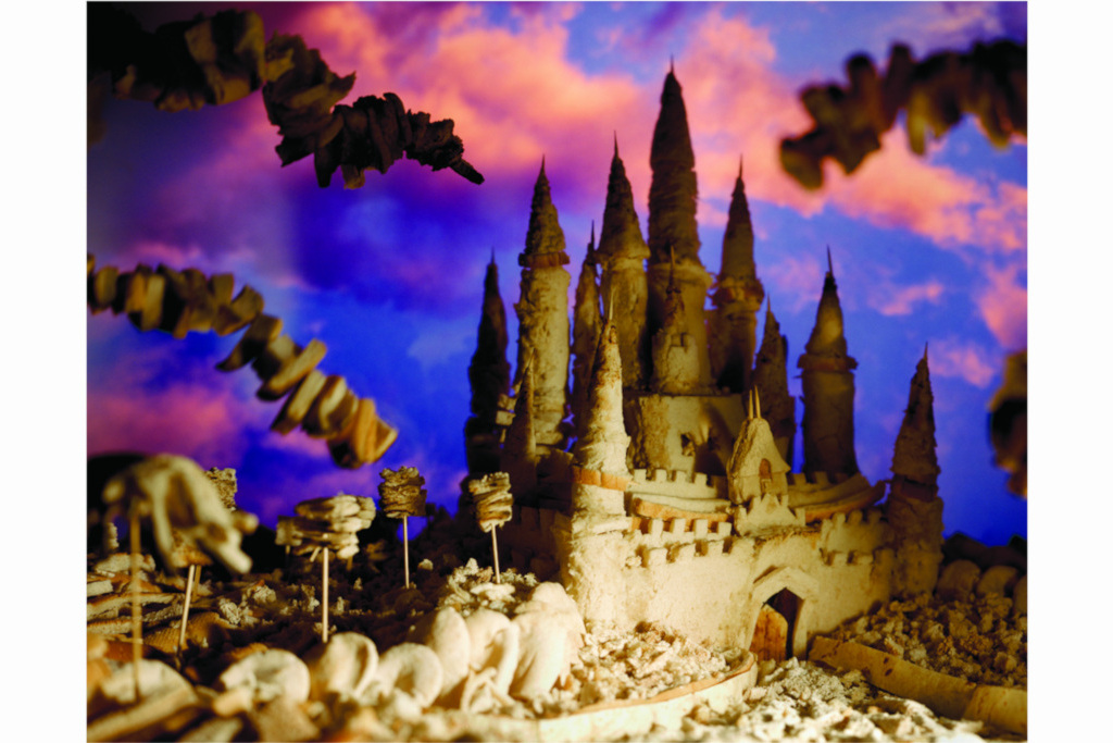 Photograph of a sand castle