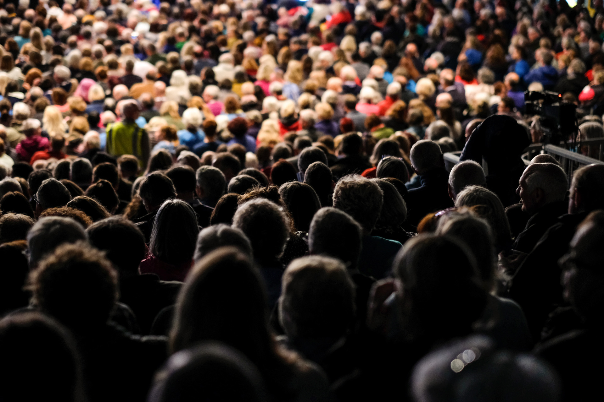 A crowd of heads at Hay Festival 2019