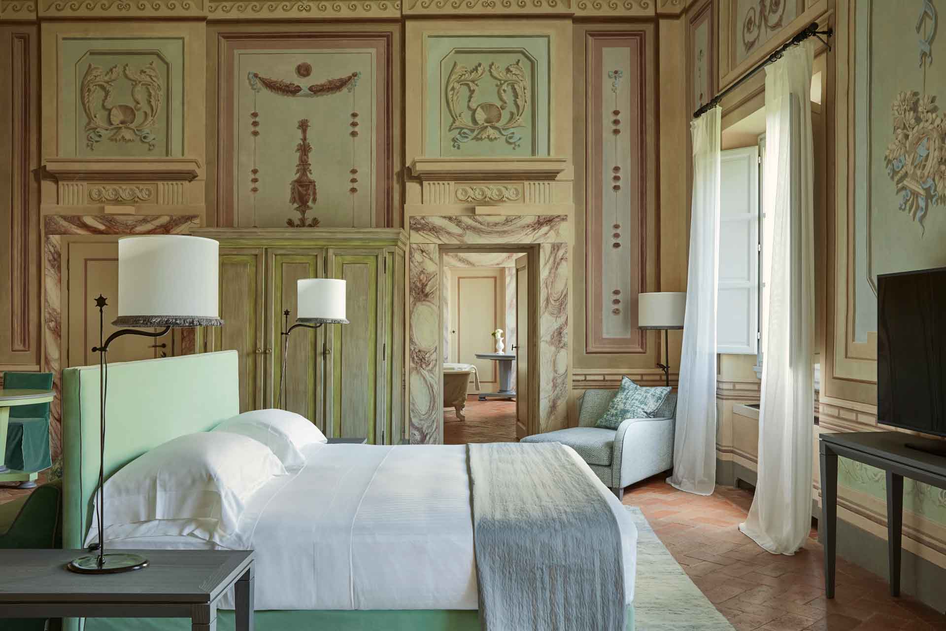 Heritage Suite Bedroom at COMO Castello Del Nero