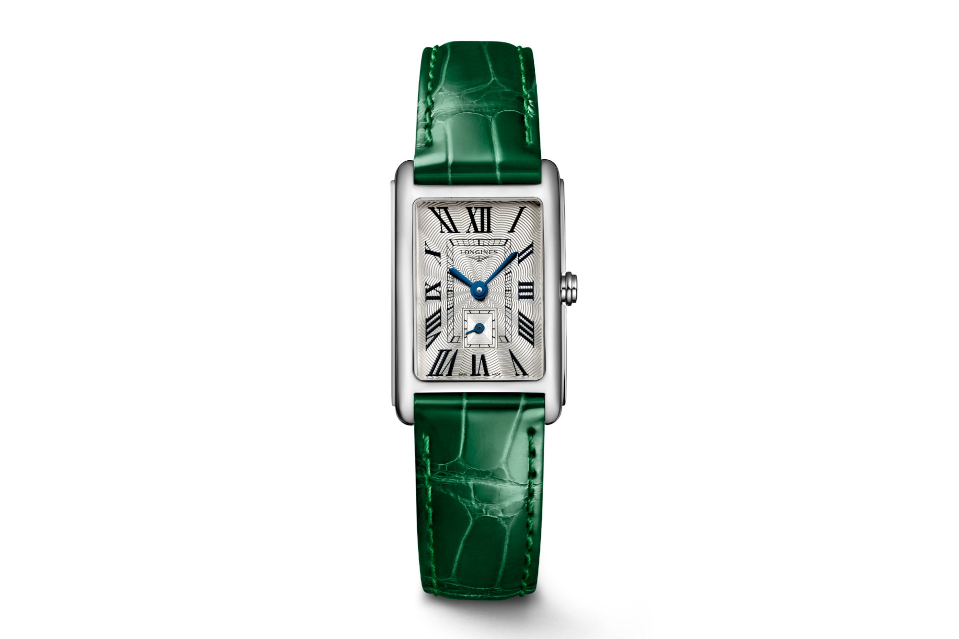 Watch with green strap