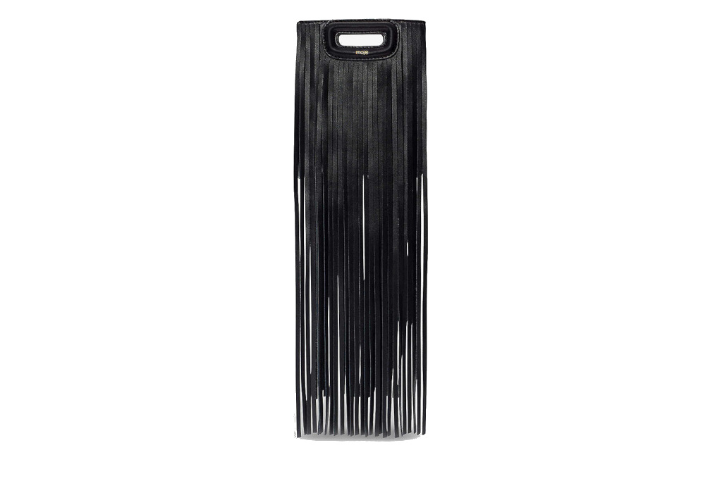 Black long fringe bag