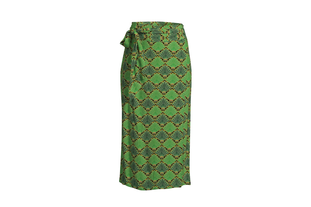 Green pattern skirt