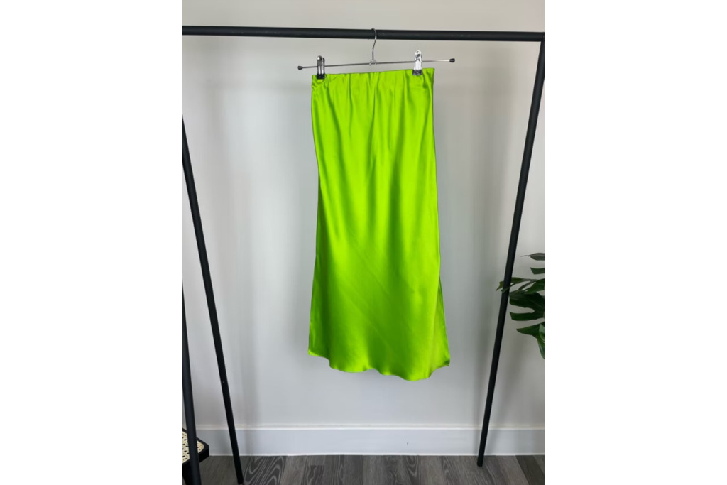 Lime green slip skirt
