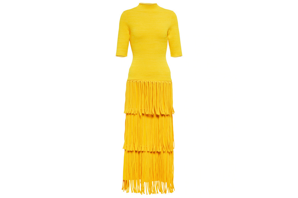 Yellow fringed dress